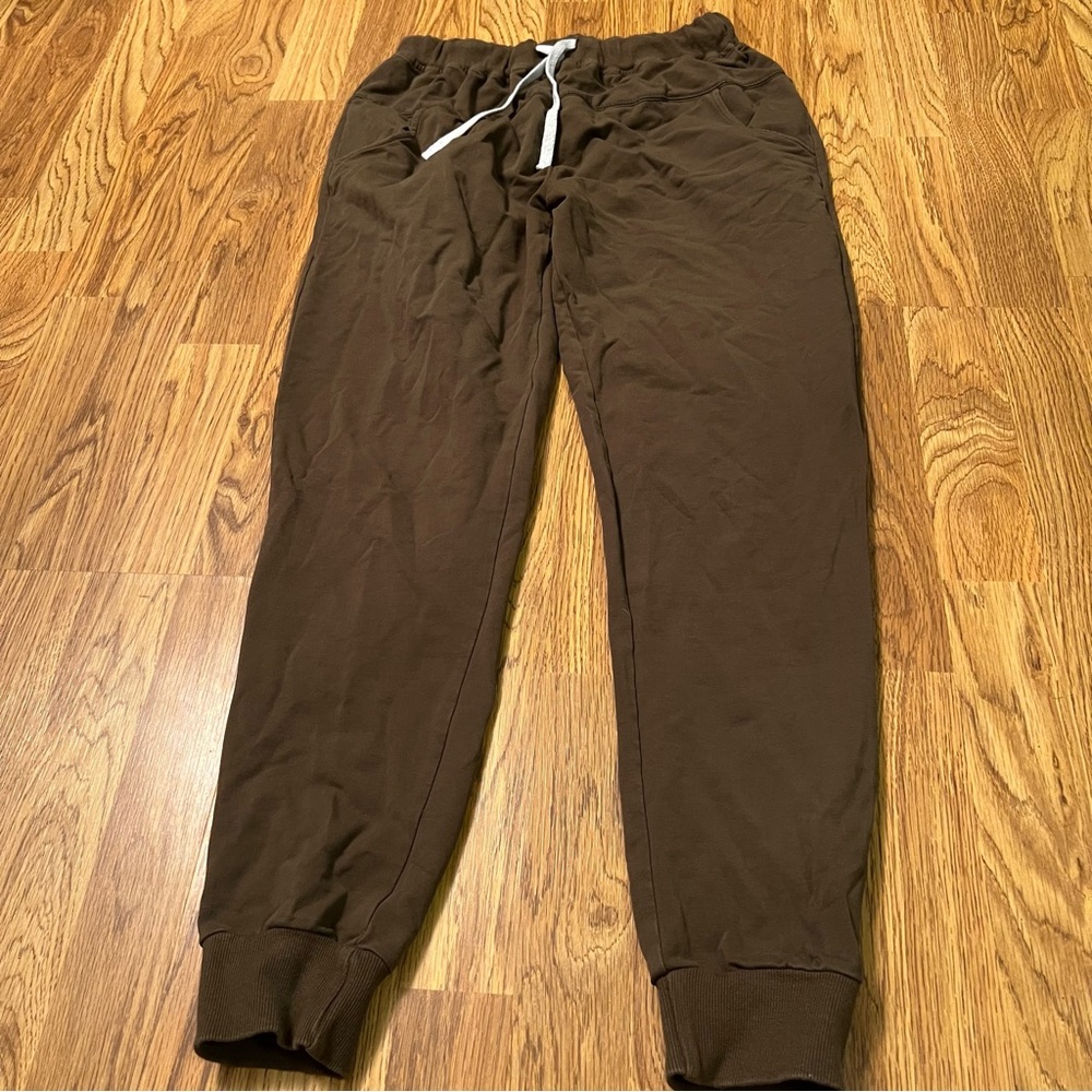 Brown Cotton Blend Pants. - Picture 1 of 8